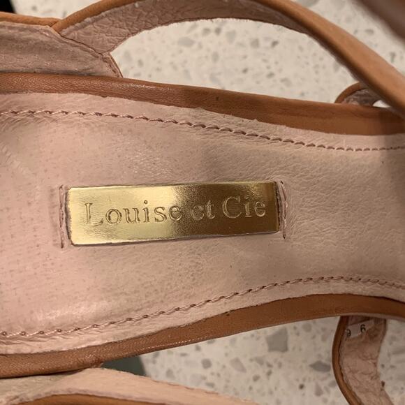 EUC Louise st Cie Sandal Heels lo-Winnie Nude/Tan Size - Picture 5 of 8
